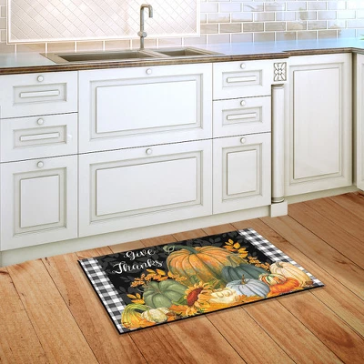 Briarwood Lane Checkered Give Thanks Primitive Doormat Thanksgivi - Image 3