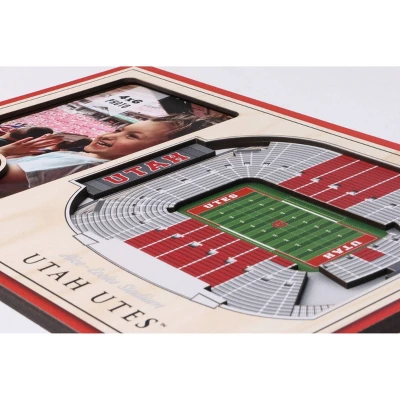 4" X 6" NCAA Utah Utes 3D StadiumViews Picture Frame - Image 2