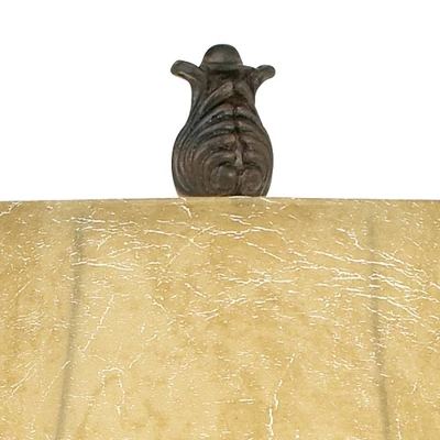 Regency Hill Traditional Swing Arm Desk Lamp 22 1/2" High With USB Charging Port Bronze Metal Faux Leather Shade For Living Room - Image 2