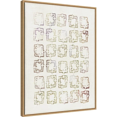 22" X 30" Dreamy Geo III By Aimee Wilson Framed Canvas Wall Art Light Brown - Amanti Art