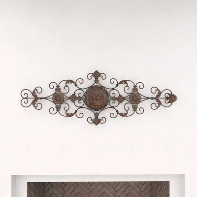 Rustic Metal Ornamental Wall Decor Dark Brown - Olivia & May - Image 10