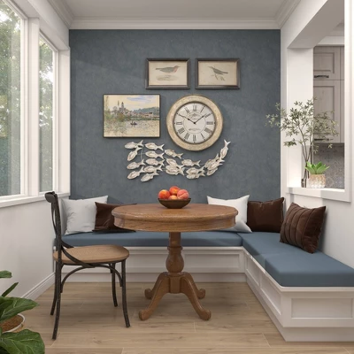 45" X 17" Coastal Wood Fish Wall Decor White - Olivia & May - Image 12