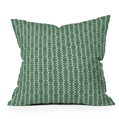 Moonlight Retro Scandinavian Outdoor Throw Pillow Green - Deny Designs - Image 5