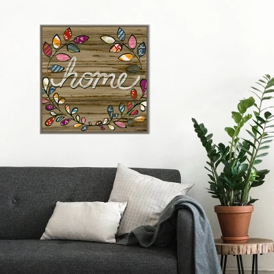 22" X 22" Love And Laughter IV By June Erica Vess Framed Canvas Wall Art Gray Wash - Amanti Art - Image 6