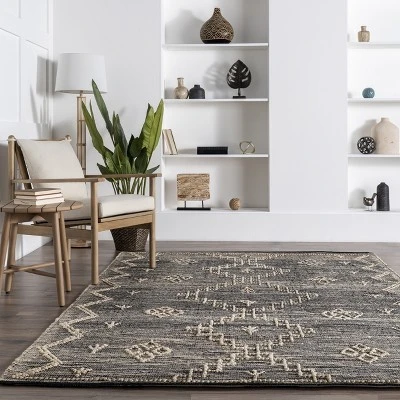 NuLOOM Handmade Moroccan Julianne Jute Area Rug - Image 7