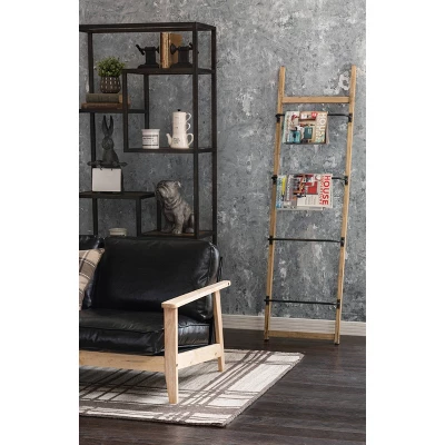 Metal & Wood Wall Rack - Storied Home - Image 2