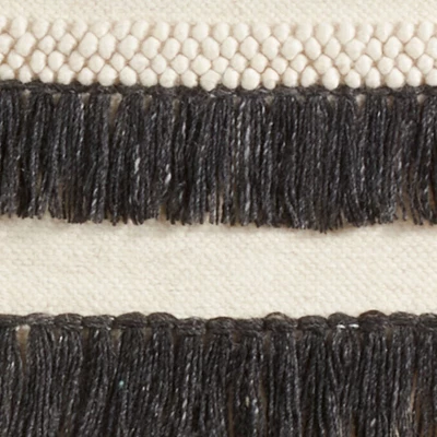 Saro Lifestyle Textured Woven Wall Hanging, 14"x34" Oblong, Black - Image 2