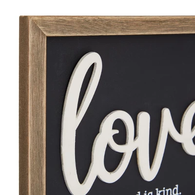 Faithful Finds Wooden Religious Wall Decor, Farmhouse Style Bible Verse Framed Wall Art, Black, 12 X 15 In - Image 4