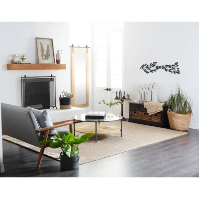 14" Contemporary Wooden Tic Tac Toe Sculpture Black - Olivia & May - Image 14