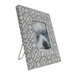 4x6 Inches Gray Metal & Glass Photo Frame - Foreside Home & Garden