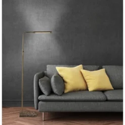 Reader Floor Lamp (Includes LED Light Bulb) Antique Brass - Adesso