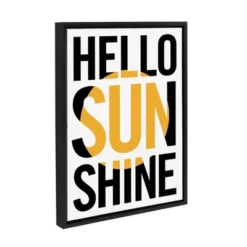 18" X 24" Sylvie Hello Sunshine Framed Canvas Wall Art By Rocket Jack Black - Kate And Laurel