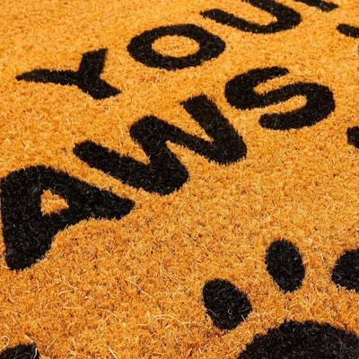 Juvale Nonslip Coco Coir Mat For Outdoor Entrance, Wipe Your Paws Doormat For Front Door Entry, Dog Lovers, 17 X 30 In - Image 3