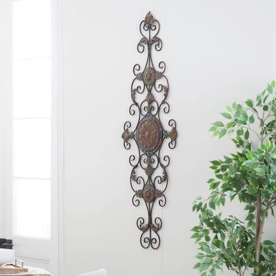 Rustic Metal Ornamental Wall Decor Dark Brown - Olivia & May - Image 2