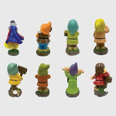 Disney 8pc Polyester Snow White And The Seven Dwarves Statue Set - Image 2