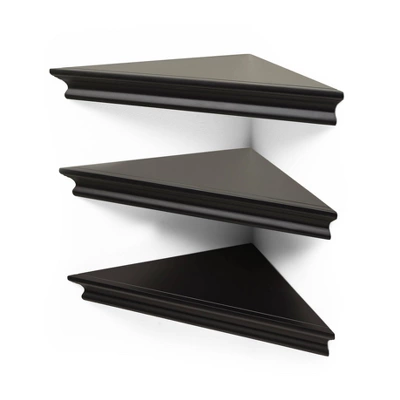 10.9" X 1.6" 3pk Providence Reilly Triangle Corner Shelf Set - Kiera Grace