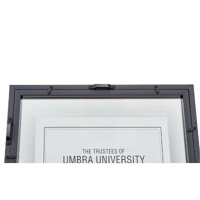 8.5" X 11" Matted To 11" X 14" Document Frame Black - Umbra - Image 6
