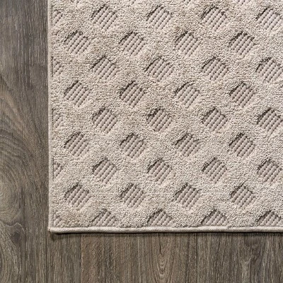 Rabat High-Low Pile Mini-Diamond Trellis Indoor/Outdoor Area Rug - JONATHAN Y - Image 8