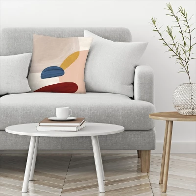 Americanflat Pink Pebbles Ii By Pi Creative Art Throw Pillow - Image 2