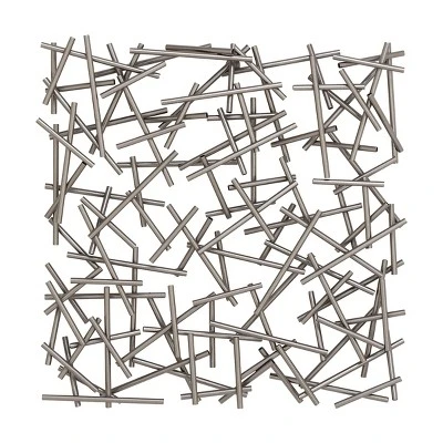 Metal Geometric Overlapping Lines Wall Decor Silver - CosmoLiving By Cosmopolitan - Image 5