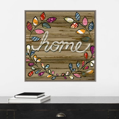 22" X 22" Love And Laughter IV By June Erica Vess Framed Canvas Wall Art Gray Wash - Amanti Art - Image 5