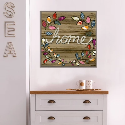 22" X 22" Love And Laughter IV By June Erica Vess Framed Canvas Wall Art Gray Wash - Amanti Art - Image 8