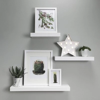 3pc Decorative Wall Ledge Shelf Set White - Nexxt - Image 5