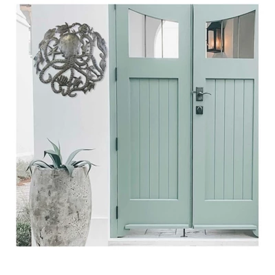 Global Crafts Grey Octopus & Sea Life Nautical Haitian Steel Drum Wall Art