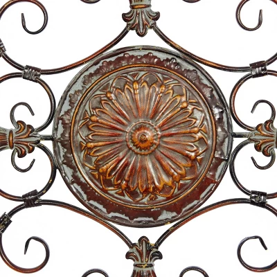 Rustic Metal Ornamental Wall Decor Dark Brown - Olivia & May - Image 4