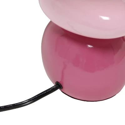 17.25" Contemporary Ceramic Stacking Stones Table Desk Lamp Pink - Creekwood Home - Image 2