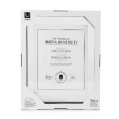 8.5" X 11" Matted To 11" X 14" Document Frame Black - Umbra