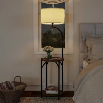 Floor Lamp End Table (Includes LED Light Bulb) - Modern Rustic - Image 3