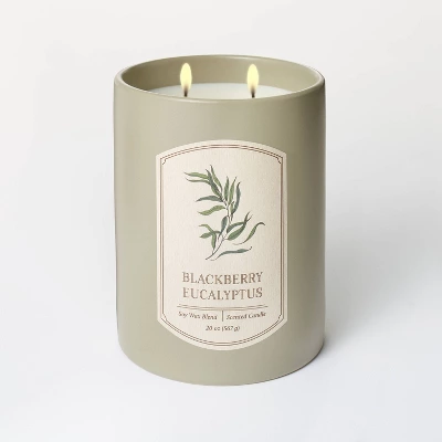 20oz Ceramic Blackberry Eucalyptus Candle Green - Threshold™ Designed With Studio McGee - Image 2