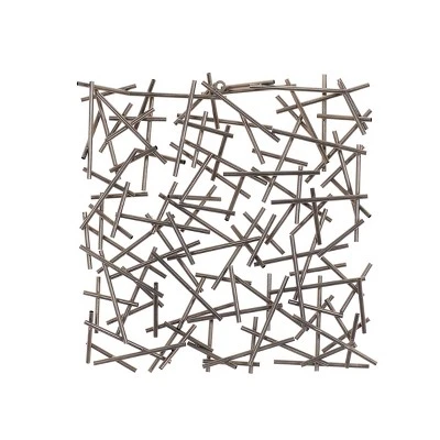 Metal Geometric Overlapping Lines Wall Decor Silver - CosmoLiving By Cosmopolitan - Image 4