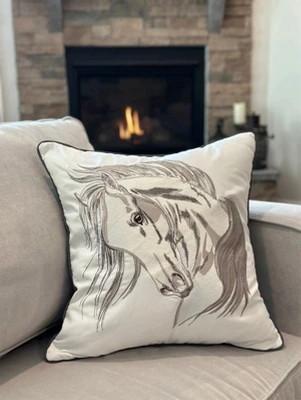 RightSide Designs Head Strong Left Indoor/ Outdoor Throw Pillow - Image 2