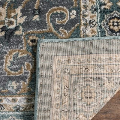 2'3"x12' Medallion Loomed Runner Rug Teal/Gray - Safavieh - Image 3