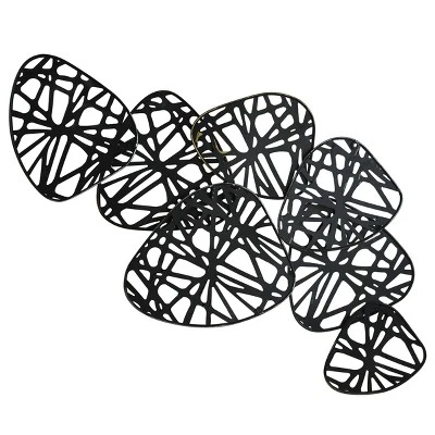 Contemporary Painted And Gloss Coated Metal Wall Sculpture Silver - StyleCraft - Image 3