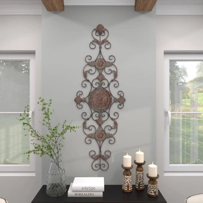Rustic Metal Ornamental Wall Decor Dark Brown - Olivia & May - Image 12