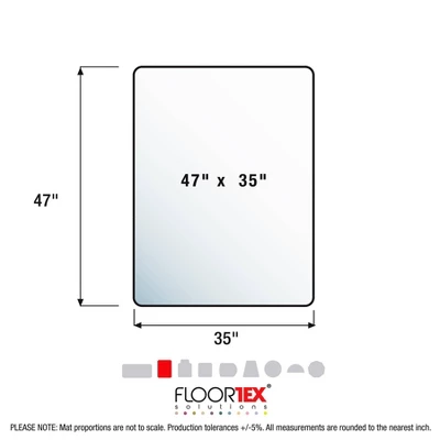 35"x47" Rectangular Anti-Slip Uno Mat For Polished Hard Floors Carpet Tiles - Cleartex - Image 7