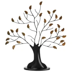 Americanflat Bronze Family Tree With Plexiglass - Hanging Picture Frames 2x3 In Black And Adjustable Ribbon Tassels