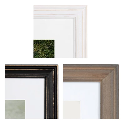 6pc Bordeaux Frame Box Set White/Black/Natural Wood - Kate & Laurel All Things Decor - Image 2