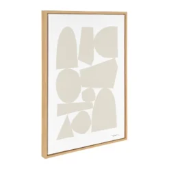 23" X 33" Sylvie Constructed II Neutral Framed Wall Canvas By Statement Goods Natural - Kate & Laurel All Things Decor