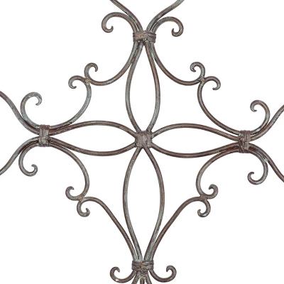 Metal Cross Scroll Wall Decor Black - Olivia & May - Image 3