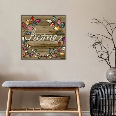 22" X 22" Love And Laughter IV By June Erica Vess Framed Canvas Wall Art Gray Wash - Amanti Art - Image 7