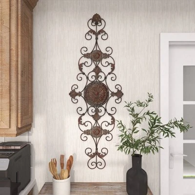 Rustic Metal Ornamental Wall Decor Dark Brown - Olivia & May - Image 8