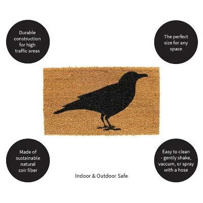 Evergreen Indoor Outdoor Natural Coir Doormat Raven 1'5"x2'5" Multicolored - Image 2
