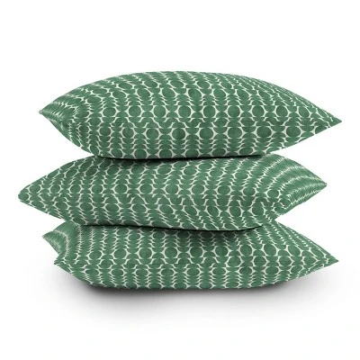 Moonlight Retro Scandinavian Outdoor Throw Pillow Green - Deny Designs - Image 2