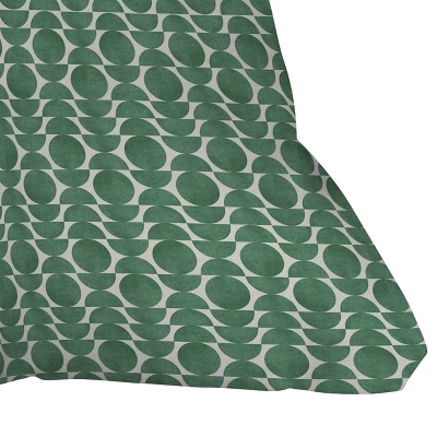 Moonlight Retro Scandinavian Outdoor Throw Pillow Green - Deny Designs