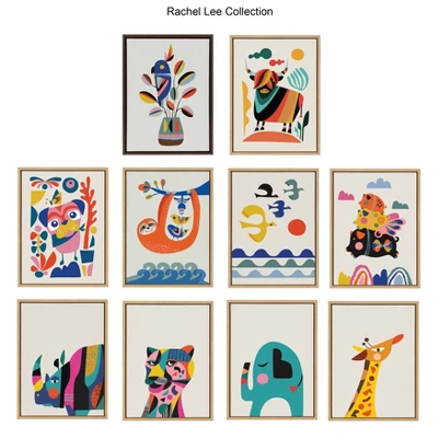 18" X 24" Sylvie Little Sloth Framed Canvas Wall Art By Rachel Lee Natural - Kate And Laurel - Image 4