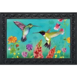 Briarwood Lane Hummingbird Greeting Spring Doormat Floral Indoor Outdoor 30" X 18"
